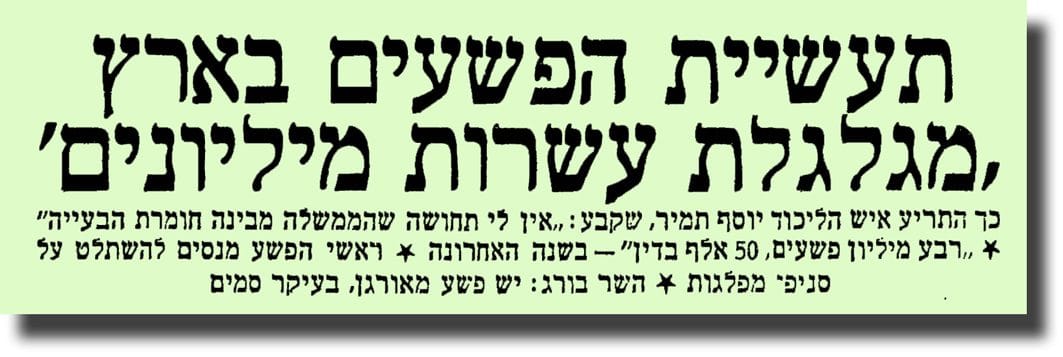קטע עיתונות — פשיעה כלכלית